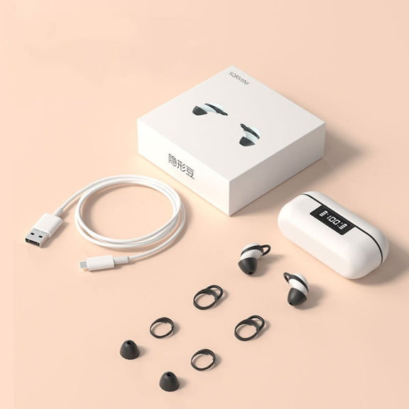 X999 Mini Wireless Noise Reduction With Digital Display Charging Bin Bluetooth Earphone(Skin Color)