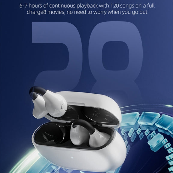 MY14pro amx Bone Conduction Sports Wireless Bluetooth Earphone(Full White)