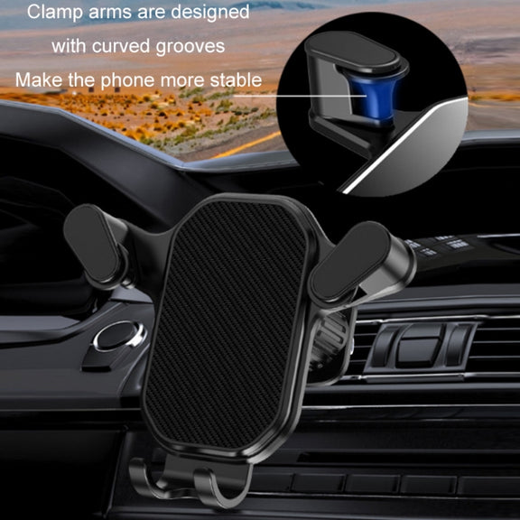 Car Air Outlet Upside-down Hook Strong Mobile Phone Holder(High-grade Black)