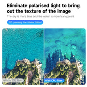 For DJI OSMO Action 3 / 4 TELESIN ND CPL Filter Set Aluminium Alloy Frame Lens(CPL+ND8/16/32 Set)
