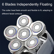 VGR V-395 2 in 1 Six-blades Intelligent Digital Display Electric Shaver