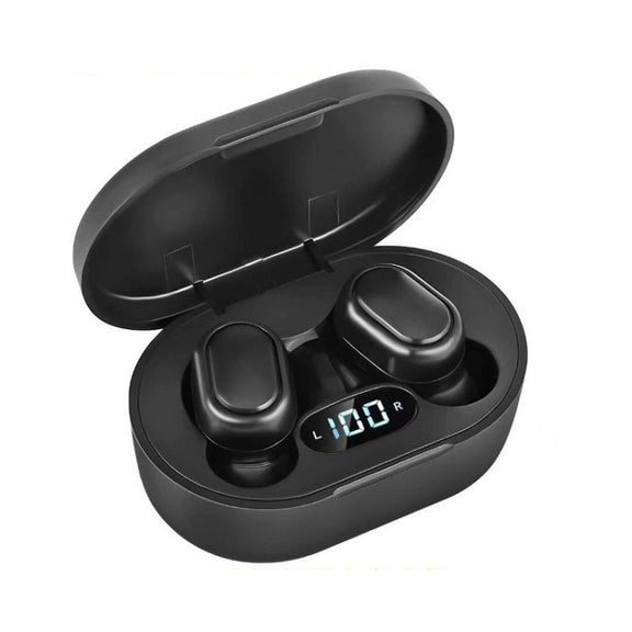 E7s Digital Sports Water-resistant TWS Bluetooth 5.0 In-Ear Headphones(Black)