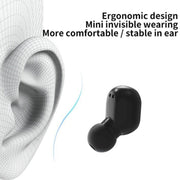 E7s Digital Sports Water-resistant TWS Bluetooth 5.0 In-Ear Headphones(Black)