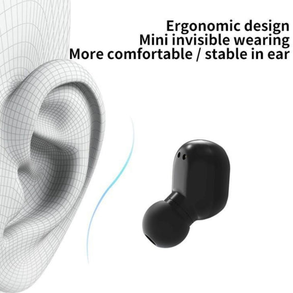 E7s Digital Sports Water-resistant TWS Bluetooth 5.0 In-Ear Headphones(Black)
