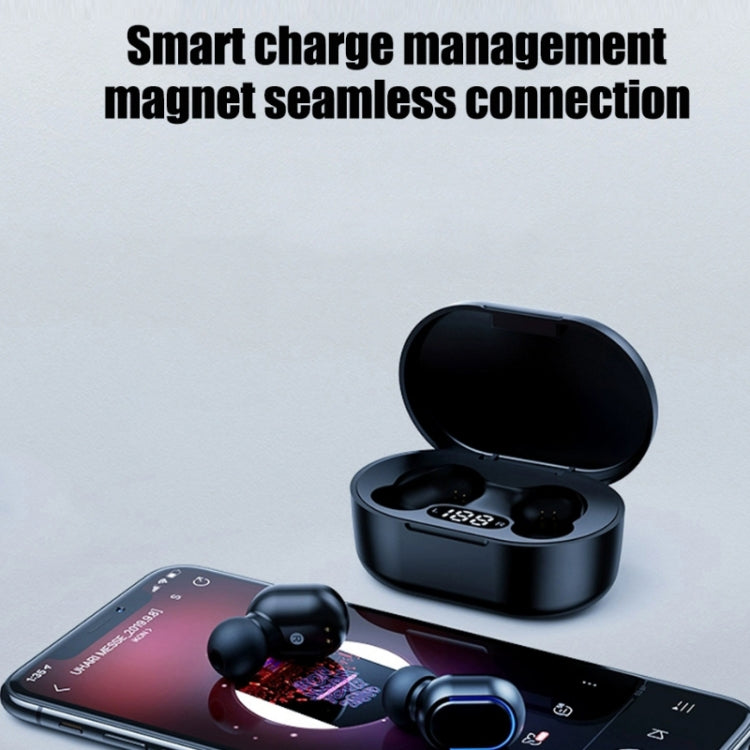 E7s Digital Sports Water-resistant TWS Bluetooth 5.0 In-Ear Headphones(Black)