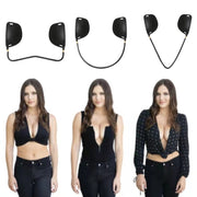 XD00001 Molding Silicone Nipple Sticker Frontless Bra Adjustable Anti-sag Push-up Bra Kit(W-type Black)