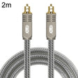 EMK YL/B Audio Digital Optical Fiber Cable Square To Square Audio Connection Cable, Length: 2m(Transparent Gray) - free shipping - PMC TechLife - Order now!