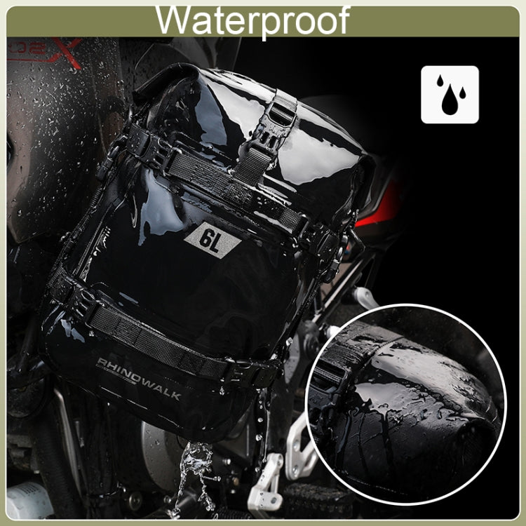 Rhinowalk MT2206 6L Water-resistant Motorcycle Bumper Bag Outdoor Riding Bag(Black)