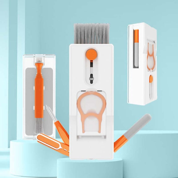 Q11 11-in-1 Multifunctional Bluetooth Headset Cleaning Pen Computer Keyboard Cleaning Kit(Orange Red)