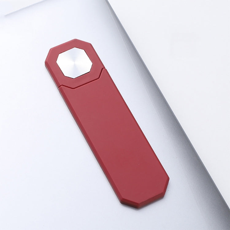 Laptop Telescopic Magnetic Phone Holder Expansion Phone Stand Car Screen Side Phone Mount(Tea Red)