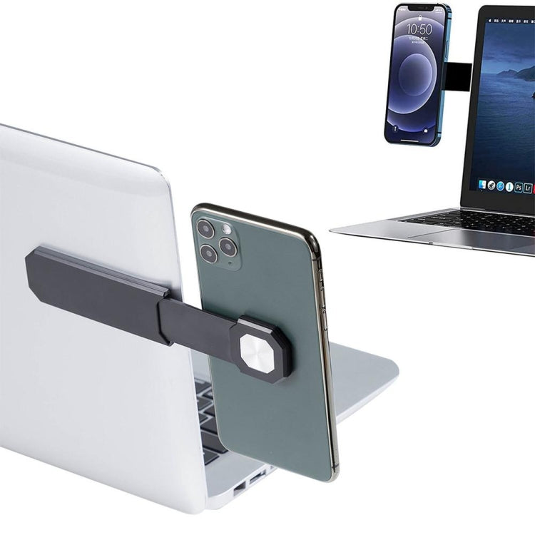 Laptop Telescopic Magnetic Phone Holder Expansion Phone Stand Car Screen Side Phone Mount(White)