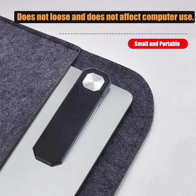 Laptop Telescopic Magnetic Phone Holder Expansion Phone Stand Car Screen Side Phone Mount(Tea Red)