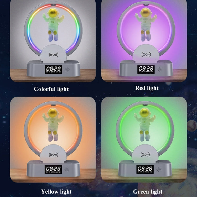 Y-558 Magnetic Levitation Astronaut TWS Bluetooth Speaker With RGB Light,Style: Golden Basic