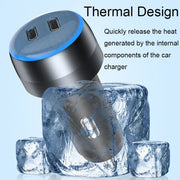 IBD355-2C Dual PD Smart Car Phone Charger With LED Light, Spec: PD45W+PD45W