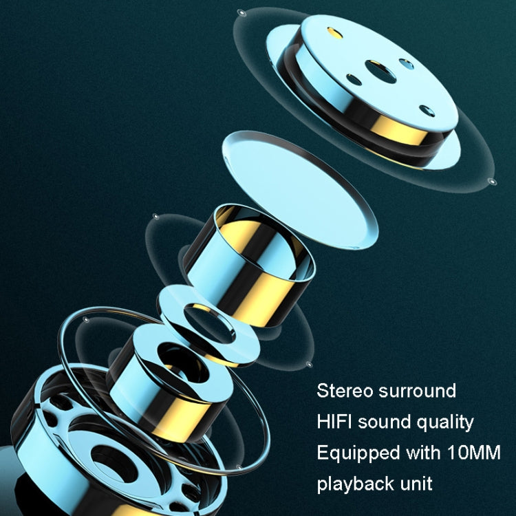 M-800 Left and Right Rotation Business Stereo Bluetooth Earphone(White)