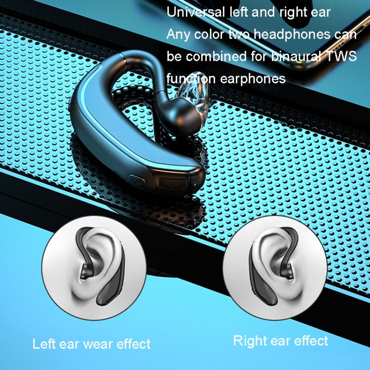 M-800 Left and Right Rotation Business Stereo Bluetooth Earphone(White)