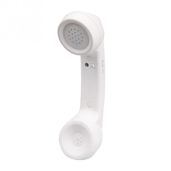 Bluetooth Wireless Connection Retro Microphone External Mobile Phone Handset(White)