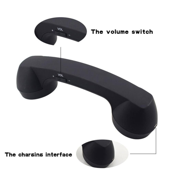 Bluetooth Wireless Connection Retro Microphone External Mobile Phone Handset(Black)