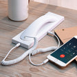 3.5mm Universal Office Mobile Phone Retro External Headset Mobile Phone Handset(White) - Normal Style Earphone by PMC TechLife | Online Shopping South Africa | PMC TechLife