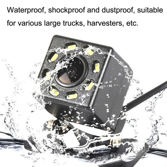 R0003 LED Fill Light External Reversing Video Camera HD Night Vision CCD Car Camera 12 Lights Camera(N System)
