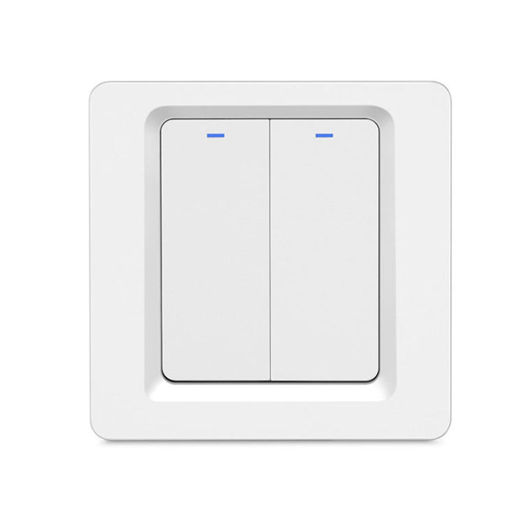 Tuya ZigBee Smart Single-fire Zero-fire Sharing Switch Phone Control Voice Panel EU Plug, Spec: 2 Buttons