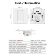 Tuya ZigBee Smart Single-fire Zero-fire Sharing Switch Phone Control Voice Panel EU Plug, Spec: 2 Buttons