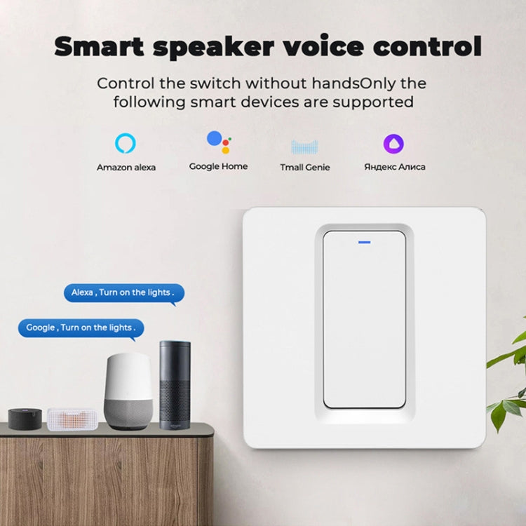 Tuya ZigBee Smart Single-fire Zero-fire Sharing Switch Phone Control Voice Panel EU Plug, Spec: 3 Buttons