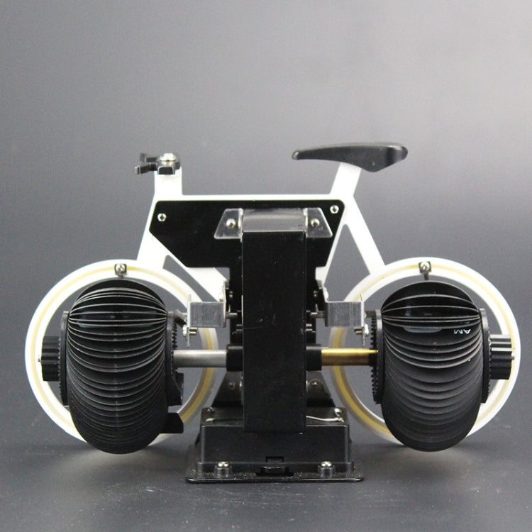 HY-F087 Retro Bicycle Shape Automatic Flip Home Decorative Turning Clock(White)