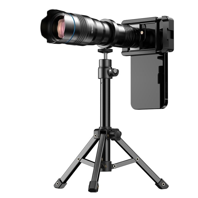Apexel APL-36XJJ020 36X HD Telescope Universal Telephoto Phone Lens + Clip + Tripod Set