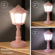GIVELONG Retro Table Lamp USB Charging Small Night Light, Style: 322-3 Blue