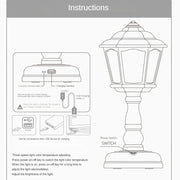 GIVELONG Retro Table Lamp USB Charging Small Night Light, Style: 322-3 Blue