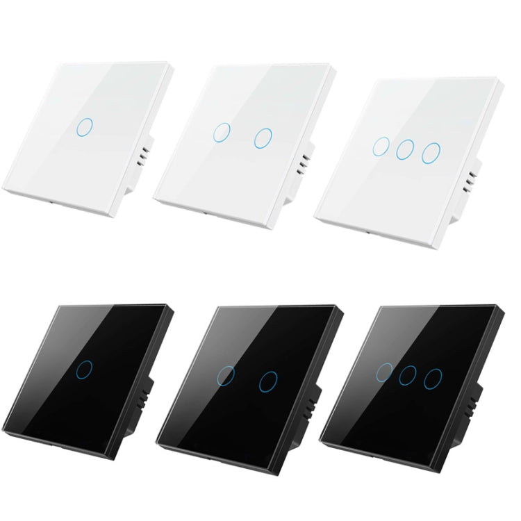 Tuya ZigBee Zero Firewire Touch Wall Remote Control Switch Light Control Voice Switch EU Plug, Style: 3 Gang (White)
