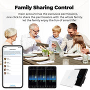 Tuya ZigBee Zero Firewire Touch Wall Remote Control Switch Light Control Voice Switch EU Plug, Style: 3 Gang (Black)