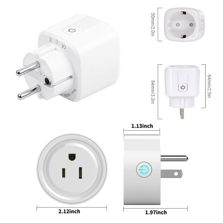 Tuya Smart App Wifi Smart Socket Phone Remote Timing Voice Switch Supports Alexa UK Plug, Style: 16A Power Model