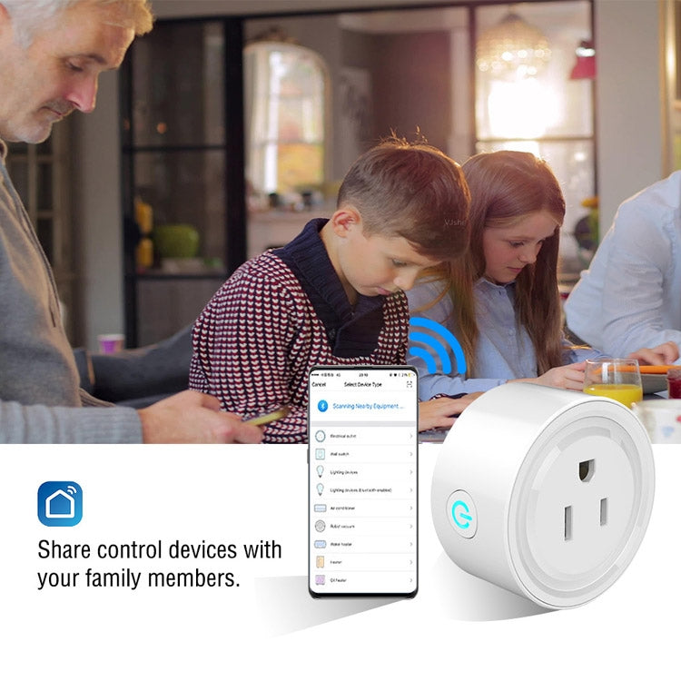 Tuya Smart App Wifi Smart Socket Phone Remote Timing Voice Switch Supports Alexa UK Plug, Style: 16A Power Model