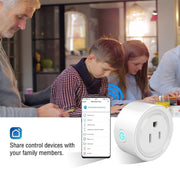 Tuya Smart App Wifi Smart Socket Phone Remote Timing Voice Switch Supports Alexa UK Plug, Style: 16A Power Model