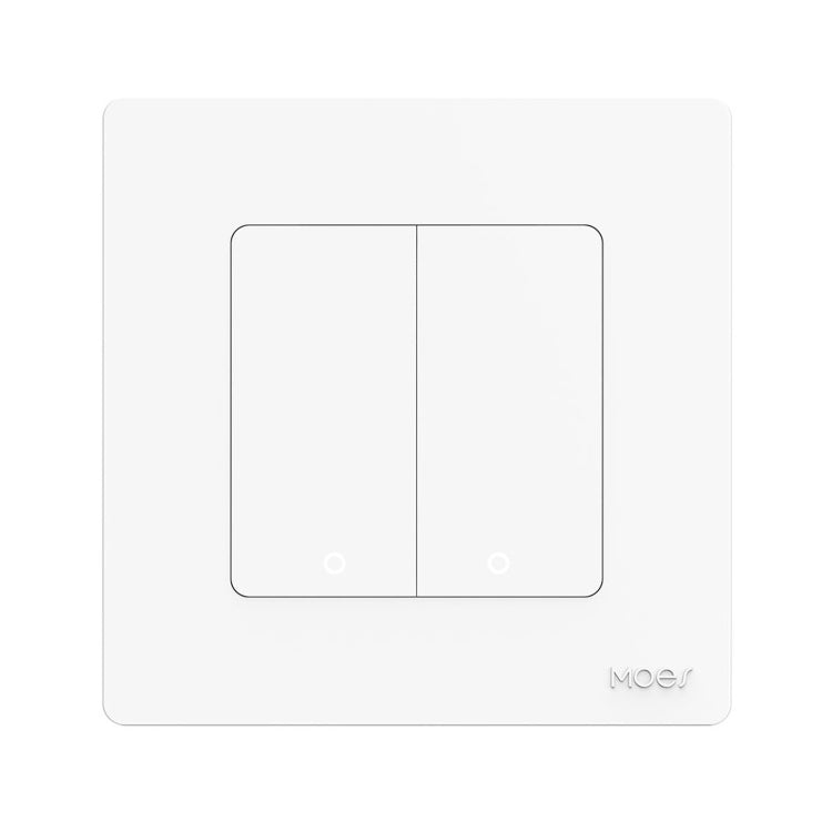 Tuya ZigBee Smart Single-fire Zero-fire Sharing Timing Voice Wall Switch EU Plug, Style: 2 Ways (White Scene Casual Post)
