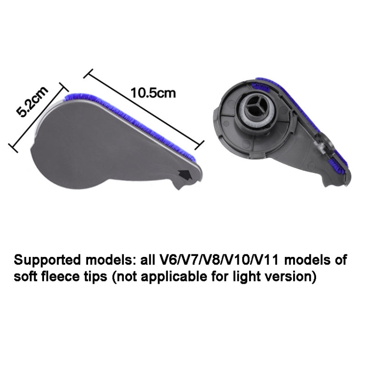 For Dyson V7 V8 V10 V11 V15  Vacuum Cleaner Soft Velvet Suction Head Side Cover