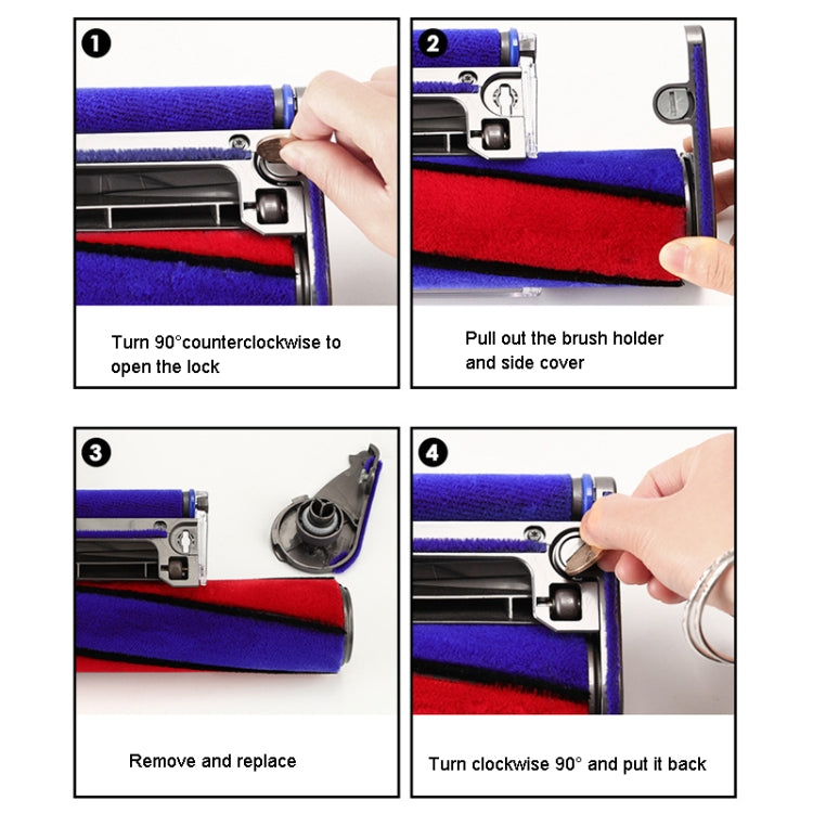 For Dyson V7 V8 V10 V11 V15  Vacuum Cleaner Soft Velvet Suction Head Side Cover