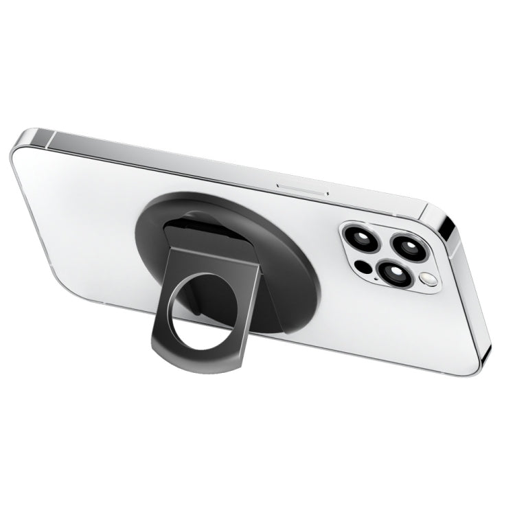 Magnetic Finger Ring Holder For MagSafe Phone MacBook Camera Mount Stand(Black)