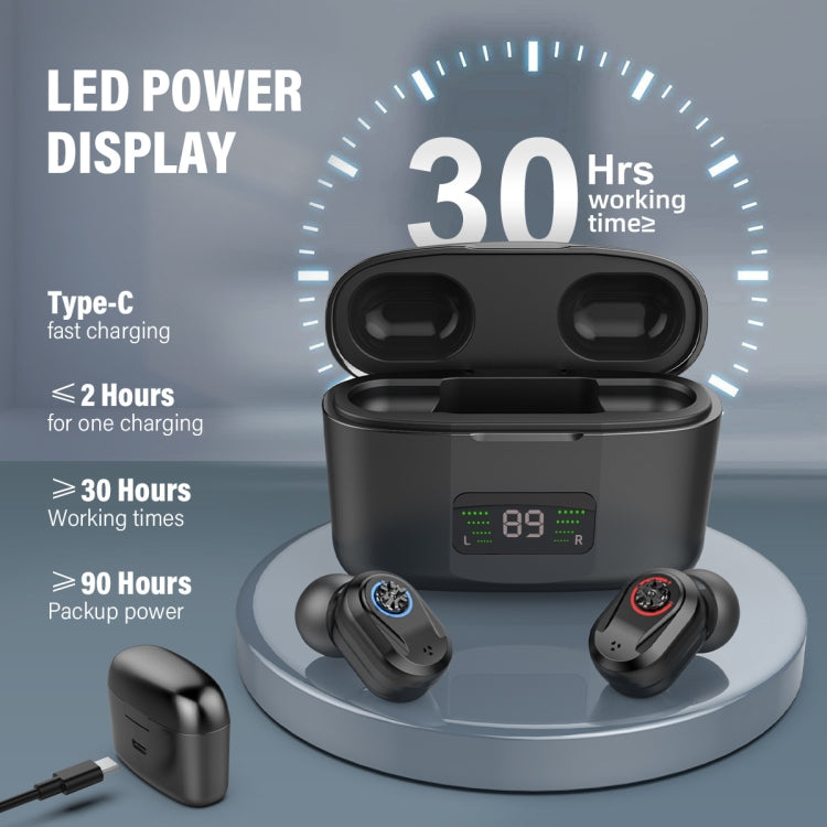Z-127D In-ear Sound Amplifier Digital Display Hearing Aid Earphone(White)