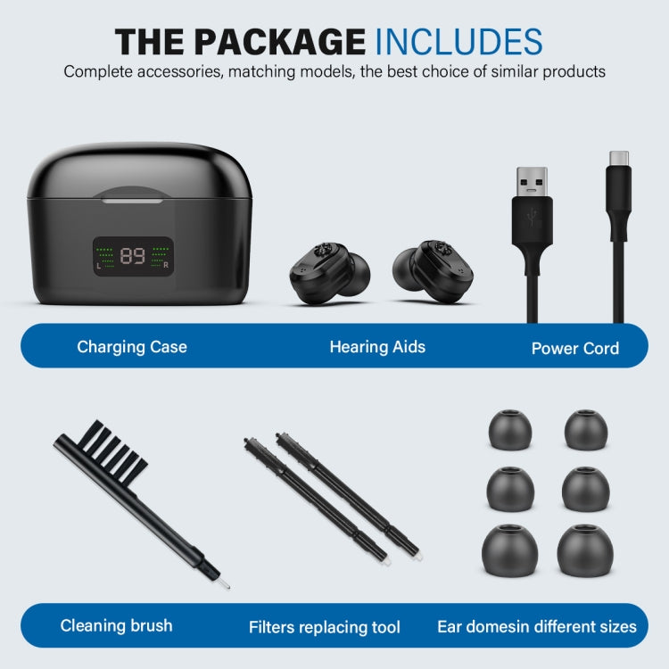 Z-127D In-ear Sound Amplifier Digital Display Hearing Aid Earphone(Complexion)