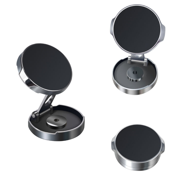 Multi-Angle Positioning Car Folding Circular Car Magnetic Suction Bracket(Silver)