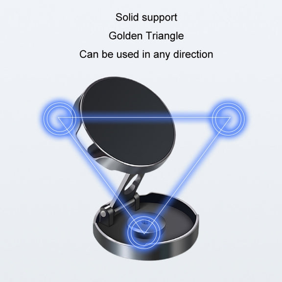 Multi-Angle Positioning Car Folding Circular Car Magnetic Suction Bracket(Black)