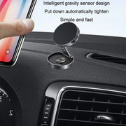 Multi-Angle Positioning Car Folding Circular Car Magnetic Suction Bracket(Silver)