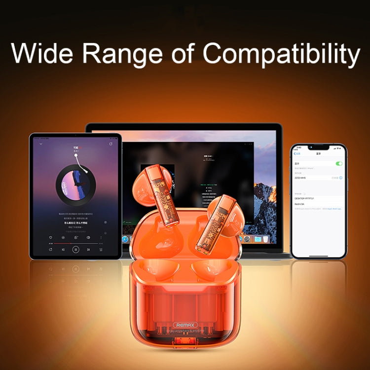 REMAX CozyBuds 6C TWS Transparent Cabin Low Delay Wireless Bluetooth Headset(Orange)