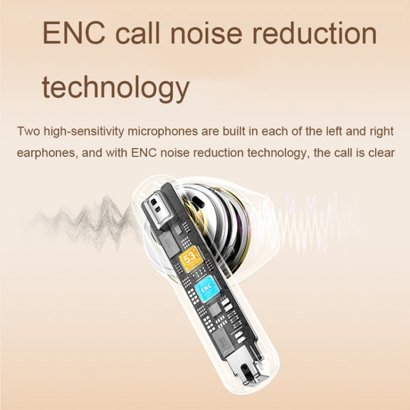 REMAX CozyBuds 2E ENC Dual-microphone Noise Canceling Wireless Bluetooth Headphones(Beige)