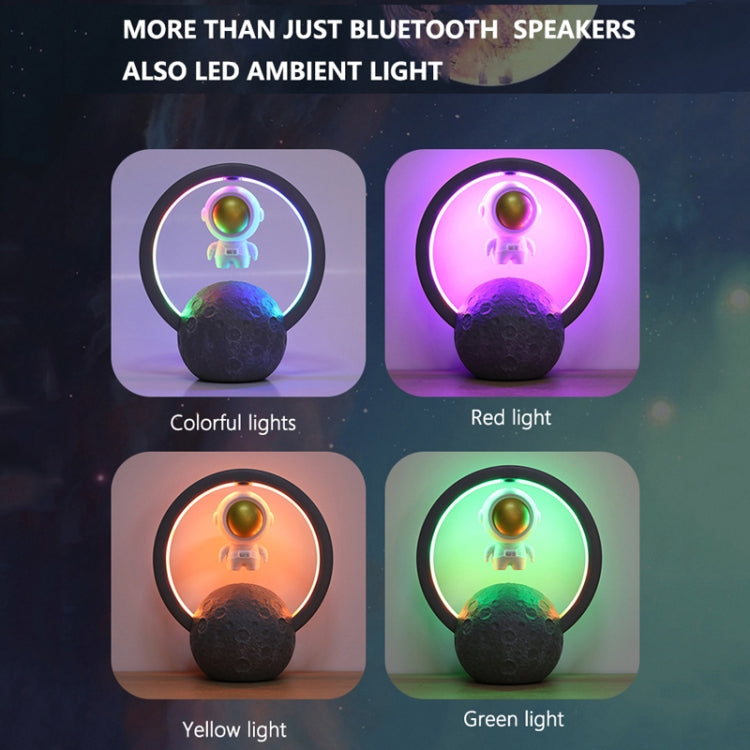Y-598 Suspended Astronaut Bluetooth Speaker RGB Light Subwoofer Ornament,Spec: 598A Silver