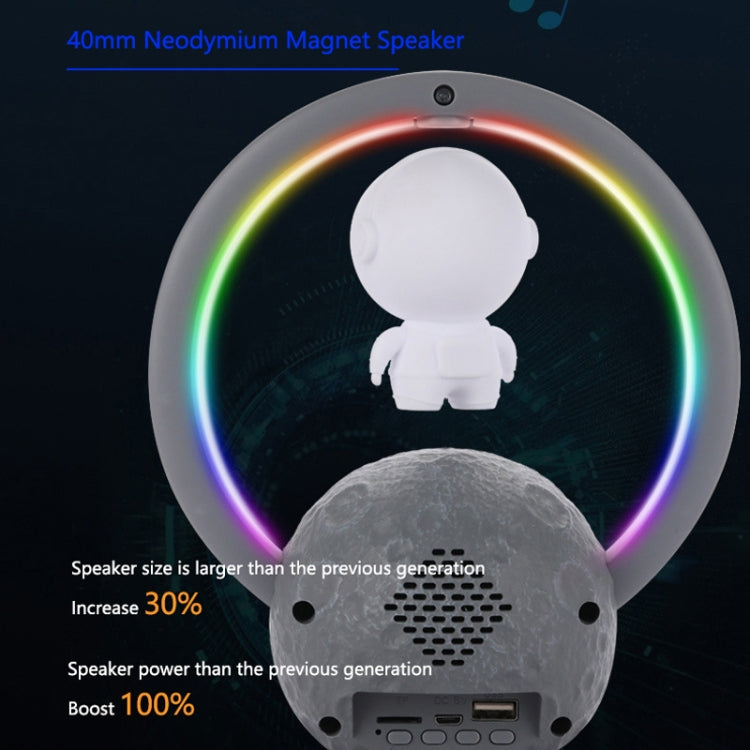 Y-598 Suspended Astronaut Bluetooth Speaker RGB Light Subwoofer Ornament,Spec: 598B Silver