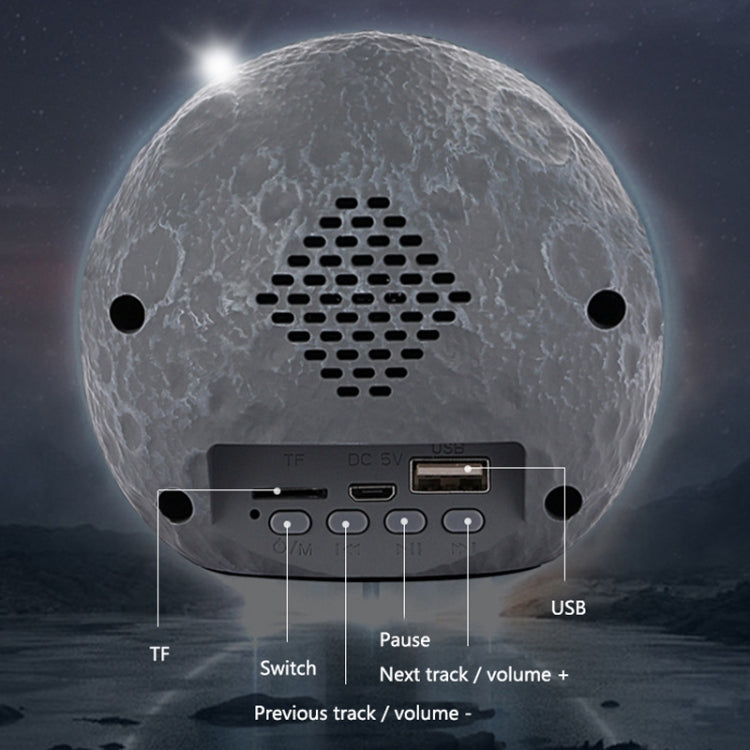 Y-598 Suspended Astronaut Bluetooth Speaker RGB Light Subwoofer Ornament,Spec: 598B Silver